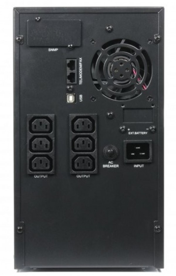 EG-UPS-PS3000-01 Gembird UPS sa stabilizatorom 3000VA (2400W) pure sine wave, LCD, USB, black - Слика 2