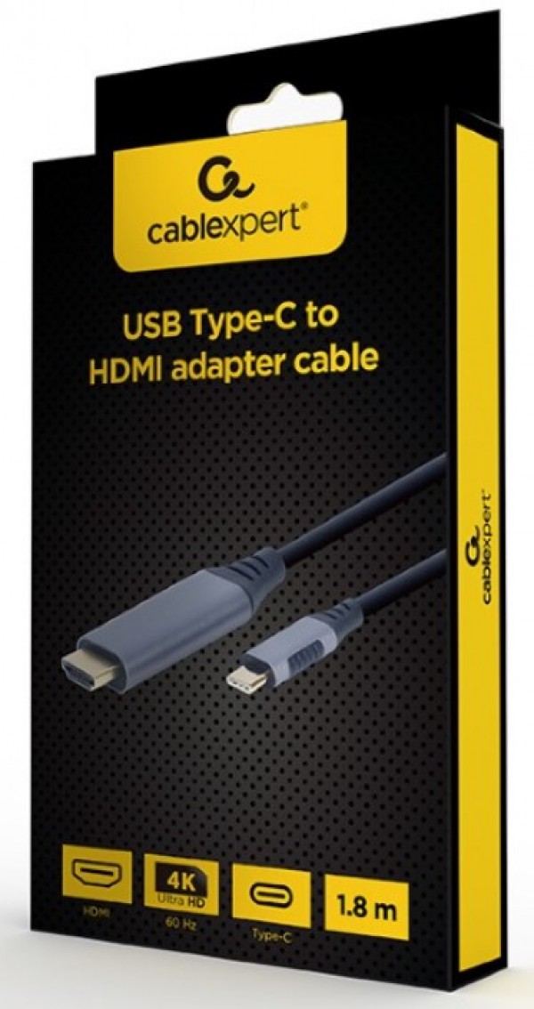 CC-USB3C-HDMI-01-6 Gembird USB Type-C to HDMI display adapter cable, space grey, 1.8 m A - Слика 3