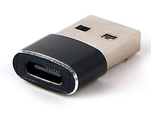 A-USB2-AMCF-02 Gembird USB AM to Type-C female adapter, black (ALT.CCP-USB3-AMCM-0M) FO - Слика 2