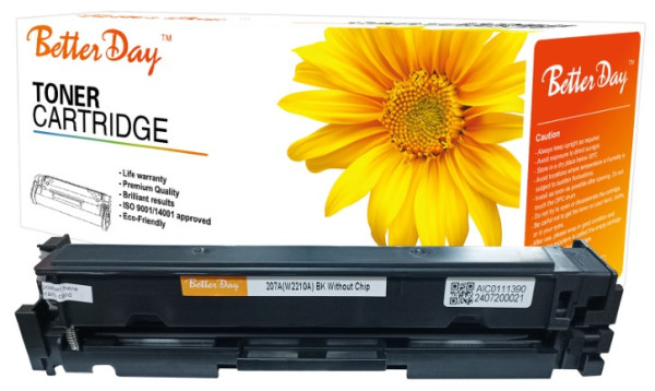Toner BetterDay 207A(W2210A) M255/M283 zam. kaseta za HP Black 1.7k (bez cipa) - Слика 2