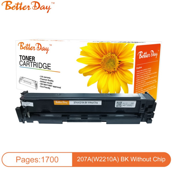 Toner BetterDay 207A(W2210A) M255/M283 zam. kaseta za HP Black 1.7k (bez cipa) - Слика 3