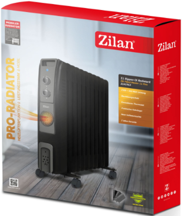 Zilan ZLN1963 Uljani Radijator, 2500W, 11 rebara - Слика 3