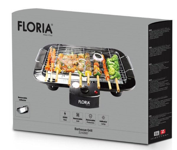 Zilan Roštilj elektricni ZLN2867 Grill, 21.5x34cm, 2000W - Слика 2