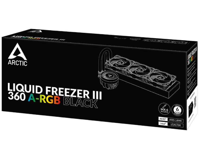 ARCTIC Liquid Freezer III 360 A-RGB Black vodeno hlađenje (ACFRE00144A) - Слика 5