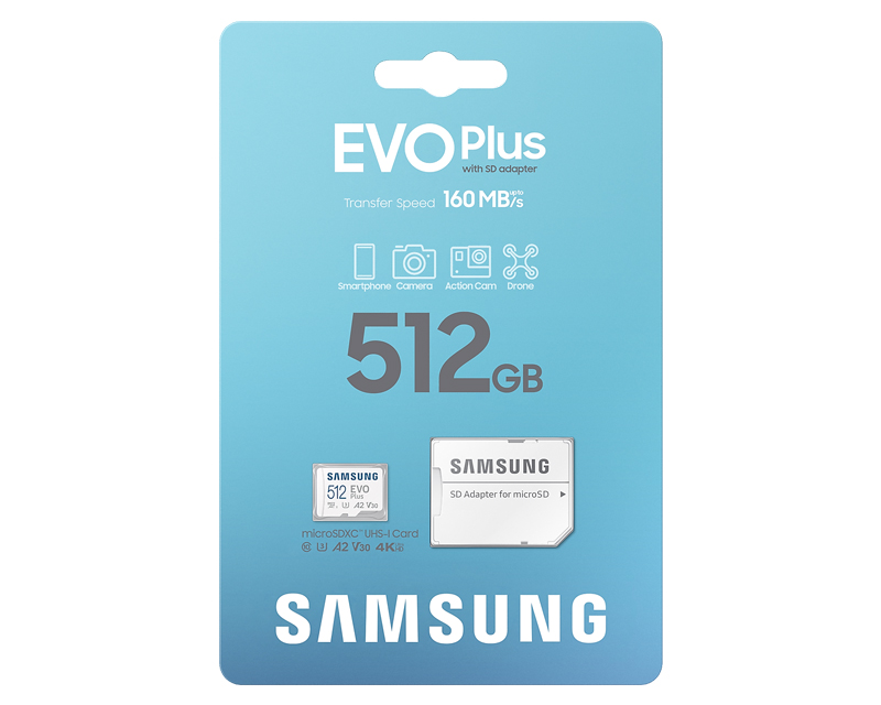 SAMSUNG Memorijska kartica EVO PLUS MicroSD 512GB class 10 + Adapter MB-MC512SA - Слика 6