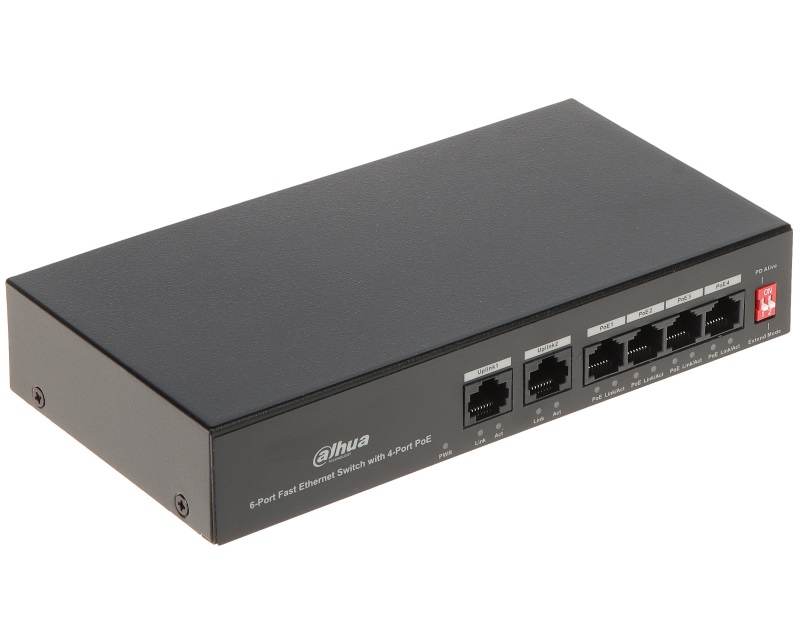 DAHUA PFS3006-4ET-36 6-Port Fast Ethernet Switch with 4-Port PoE - Слика 2