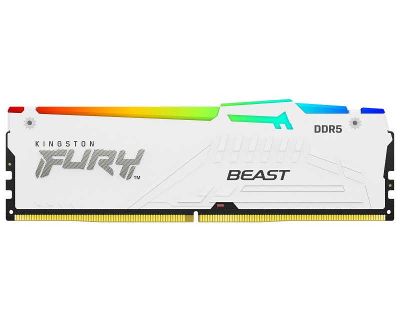 KINGSTON DIMM DDR5 64GB (2x32GB kit) 5200MT/s KF552C36BWEAK2-64 Fury Beast RGB White Expo - Слика 2