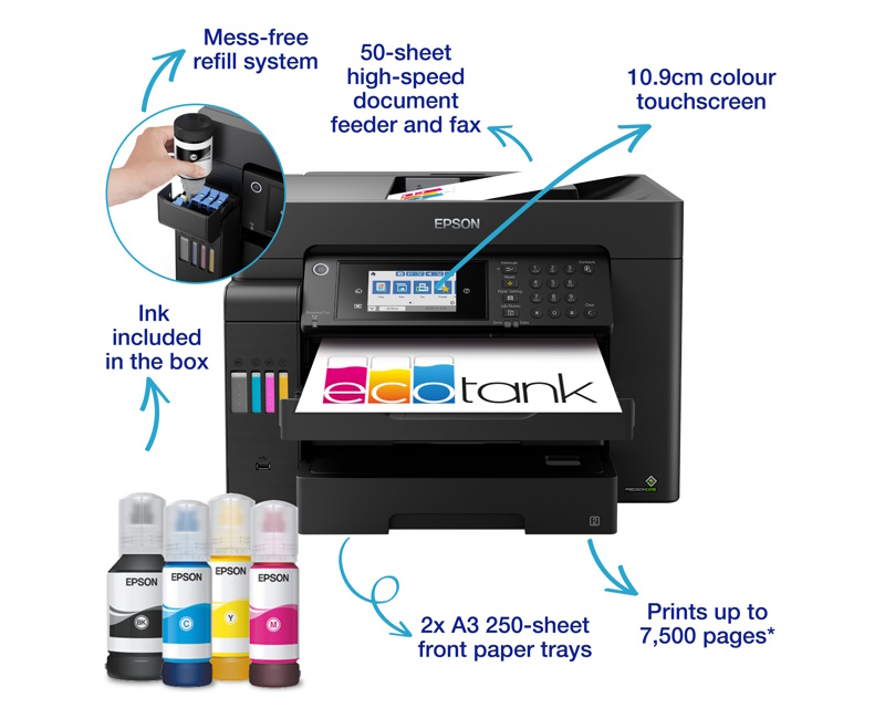 EPSON L15150 A3+ EcoTank ITS (4 boje) multifunkcijski inkjet štampač - Слика 2