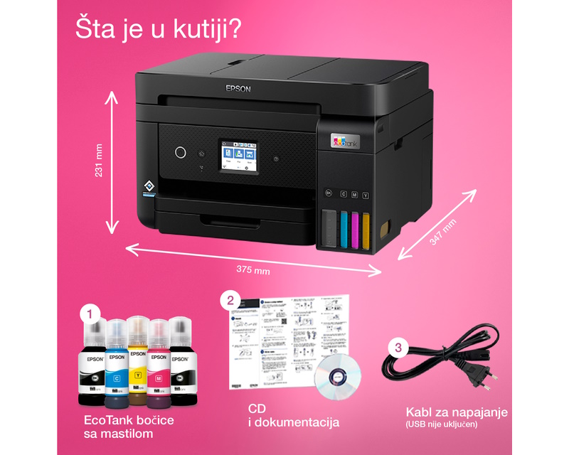 EPSON L6460 EcoTank multifunkcijski inkjet štampač - Слика 9