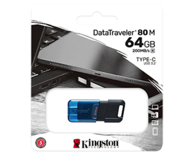 KINGSTON 64GB DataTraveler 80 M USB-C 3.2 flash DT80M/64GB - Слика 3