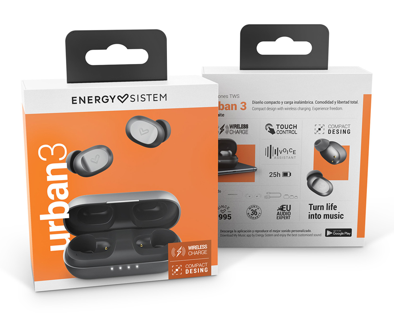 ENERGY SISTEM Urban 3 Graphite True Wireless bežične slušalice sive (M45182) - Слика 6