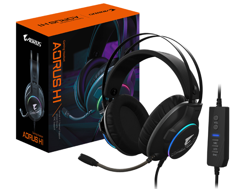 GIGABYTE AORUS H1 USB gaming slušalice sa mikrofonom - Слика 8