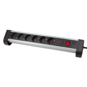 Logilink produžni kabl sa prenaponskom zaštitom 6 mesta, prekidač, stalak, 1.4m, aluminium