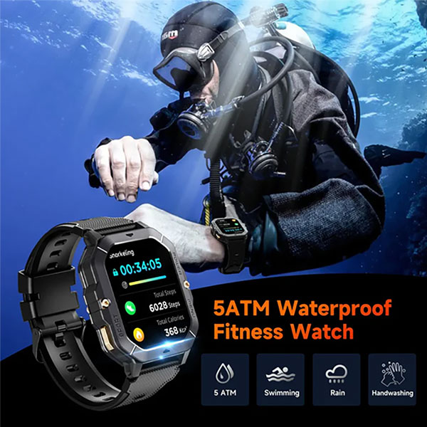 Oukitel BT101 Smart Watch Military 410mAh/Heart rate/SpO2/Blood Pressure/Accelerometer/eSIM - Слика 6