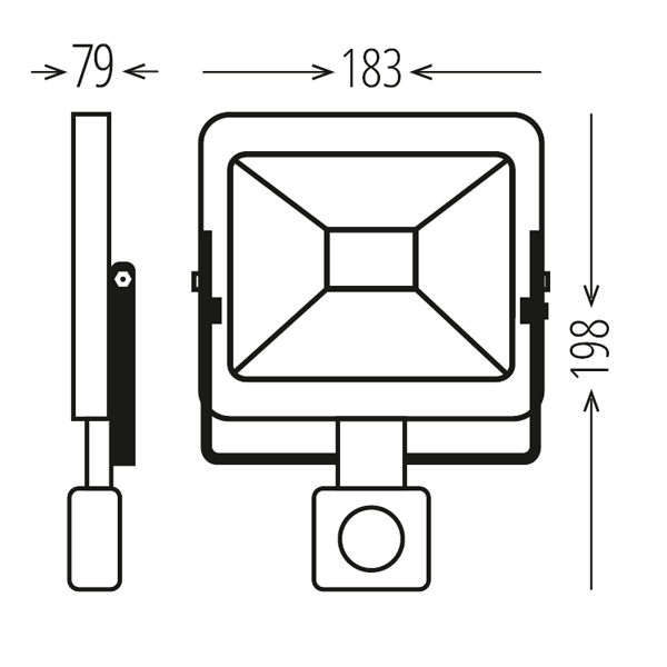 XLED 50W LED reflektor sa PIR senzorom,ventil,6500K,4270Lm,AC220-240V M.No12002760-1-b - Слика 3