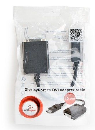 A-DPM-DVIF-03 Gembird DisplayPort v.1.2 to Dual-Link DVI adapter cable, black A - Слика 2