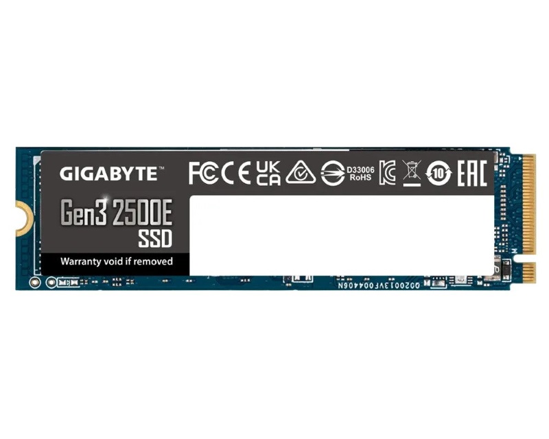 GIGABYTE 500GB M.2 PCIe Gen3 x4 NVMe 2500E SSD G325E500G - Слика 2