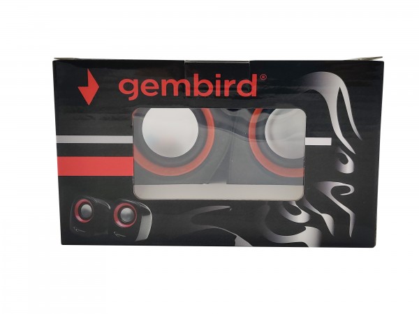 SPK-107 ** Gembird Stereo zvucnici Orange/Black, 2 x 3W RMS USB pwr, 3.5mm kutija sa prozorom (379) - Слика 2