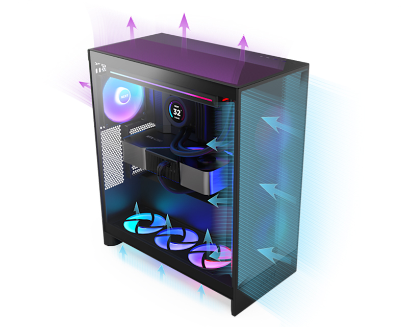 NZXT H7 Flow RGB kućište crno (CM-H72FB-R1) - Слика 4