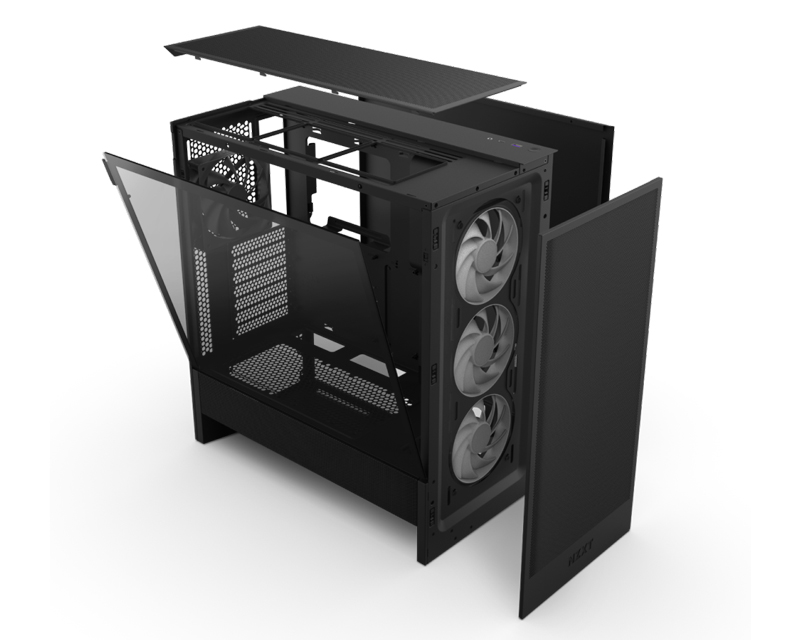 NZXT H5 Flow RGB Gaming kućište crno (CC-H52FB-R1) - Слика 6