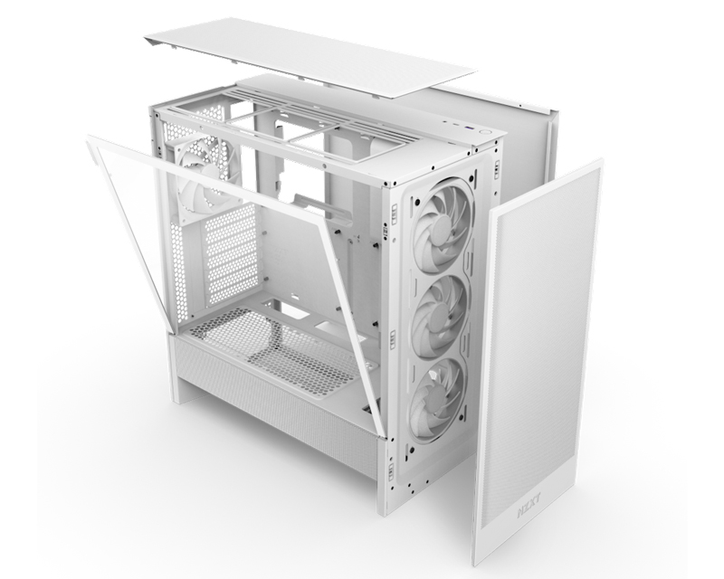NZXT H5 Flow RGB Gaming kućište belo (CC-H52FW-R1) - Слика 4
