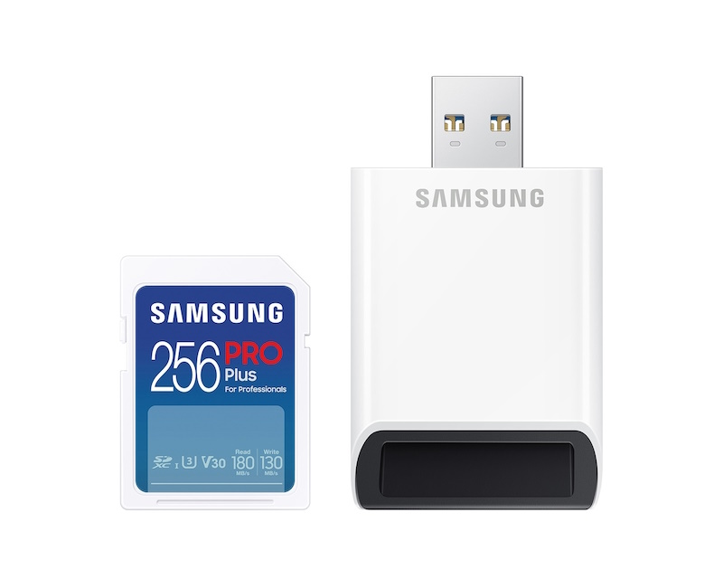 SAMSUNG Memorijska kartica PRO PLUS Full Size SDXC 256GB U3 + Card Reader MB-SD256SB - Слика 4
