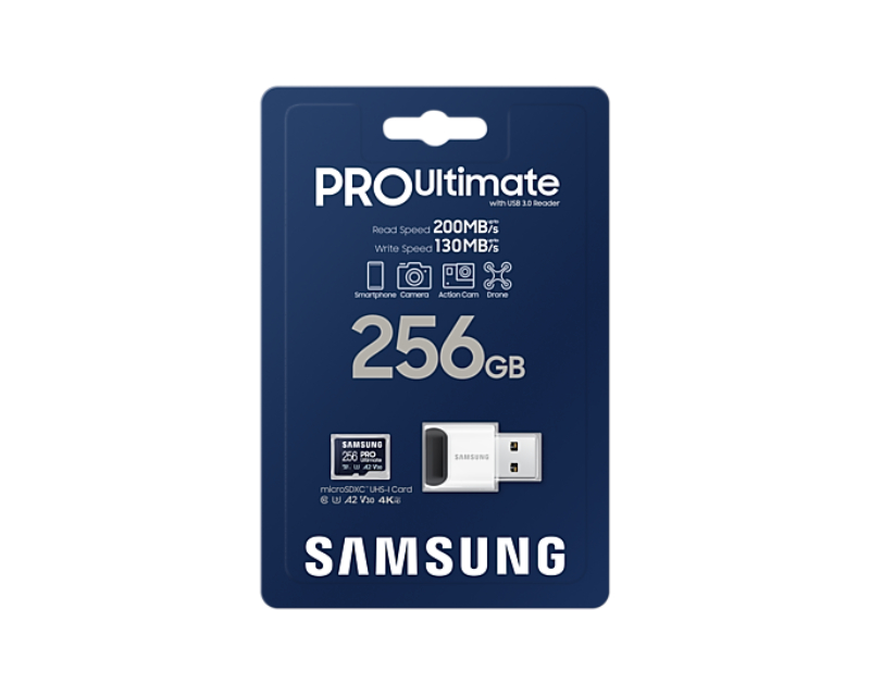 SAMSUNG Memorijska kartica PRO Ultimate MicroSDXC 256GB U3 + USB reader MB-MY256SB - Слика 2