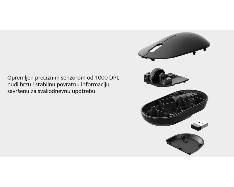 XIAOMI Wireless Mouse 2 lite miš crni (BHR8916GL) - Слика 4