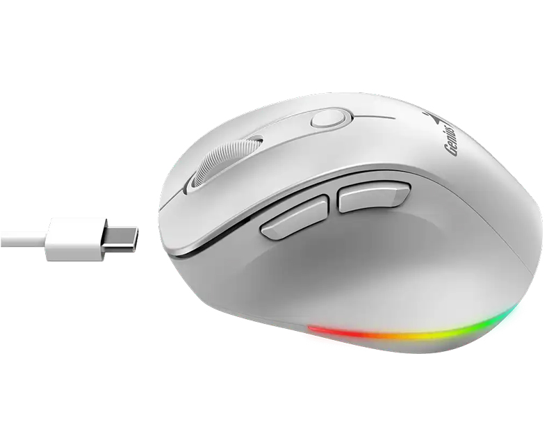 GENIUS Ergo 9000S Pro Pearl White USB Bežični beli miš - Слика 3
