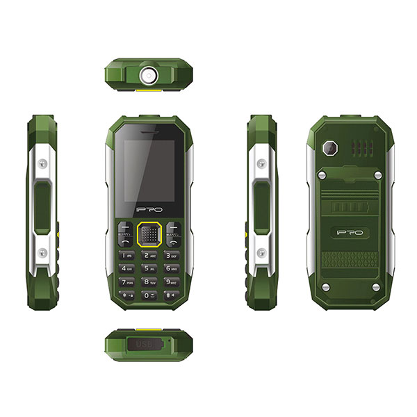IPRO Shark II green Feature mobilni telefon 2G/GSM/DualSIM/IP67/2500mAh/32MB/Srpski - Слика 4