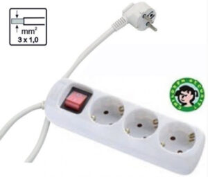 MIT.EL x-Produzni kabl 1,5m sa tri prikljucna mesta i prekidacem ME-PKL3P-1.5M DZ 16A, 250V-3680W, 3x1.0mm2