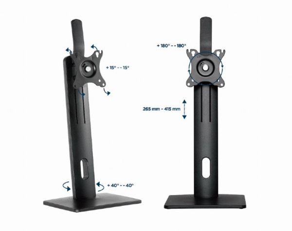MS-D1-01 Gembird Podesivi stoni drzac za monitor, tilt, 17-32 max.7kg - Слика 3