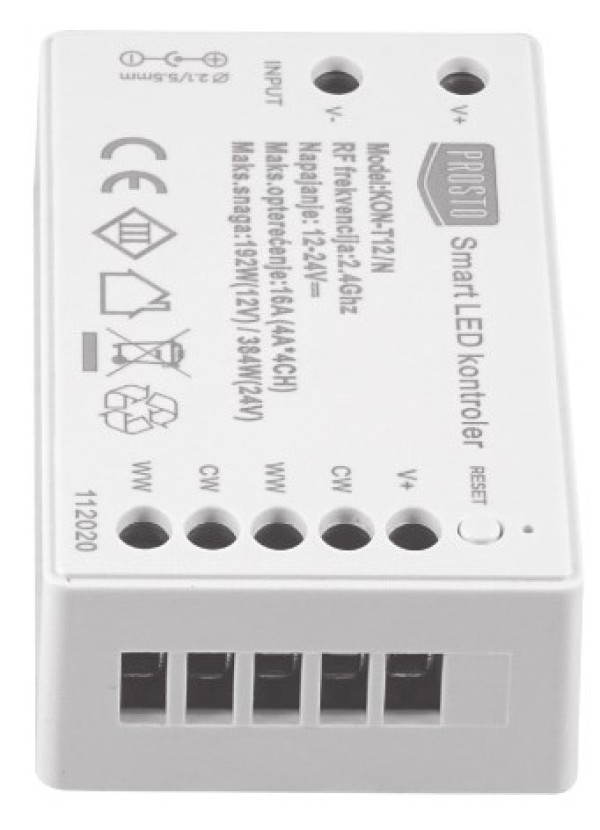 Wi-Fi smart LED kontroler CCT 192W KON-T12/N - Слика 2