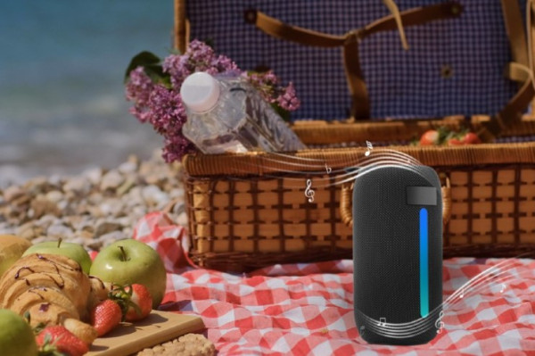 SPK-BT-LED-07 Gembird Portable Bluetooth LED speaker, 5W, BT, FM, USB, Handsfree, Black - Слика 2