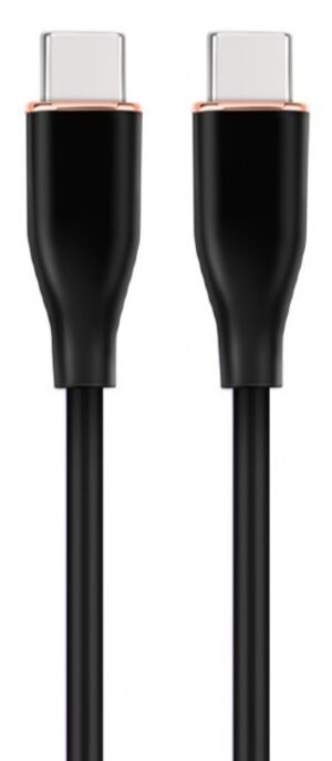 CC-USB2S-CMCM-1.5M-BK Gembird 60W Premium silicon Type-C PD charging & data cable, 1.5m Black