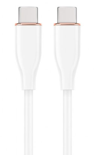 CC-USB2S-CMCM-1.5M-W Gembird 60W Premium silicon Type-C PD charging & data cable, 1.5m, White