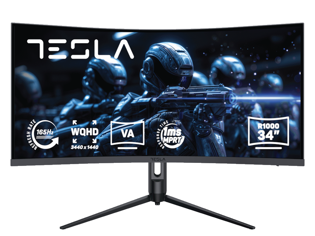 Monitor TESLA 34GH948BW 34"/VA,zakrivljen,21:9/3440x1440/165Hz/1ms MPRT/HDMIx2,DP/Adaptive sync/crna - Слика 4