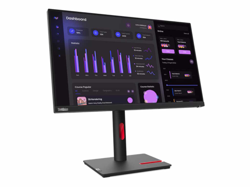 Monitor LENOVO ThinkVison T24i-30 23.8"/IPS/1920X1080/60Hz/4ms/HDMI,DP,VGA,USB/swivel,pivot,heigh - Слика 6