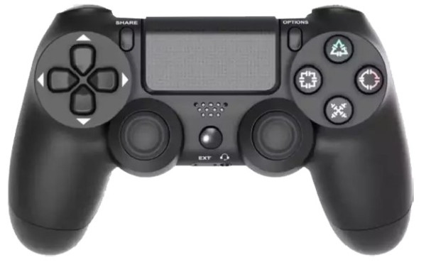 JPD-Wireless-Thrillershock PC/PS4 BLACK Gembird Bezicni gamepad sa dvostrukom vibracijom v2 - Слика 2