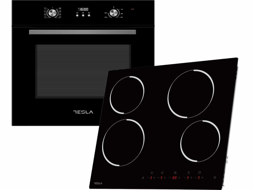 TESLA WG Ugradni set TESLA BO901MB+HV6401MB/65l/potapajuci dugmici/staklokeramika/crna - Слика 2