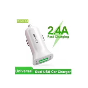 Bavin auto punjač 2XUSB-A 2,4A bela