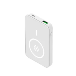Celly magnetic wireless power bank 5000 mAh + kabl Type-A na Type-C bela