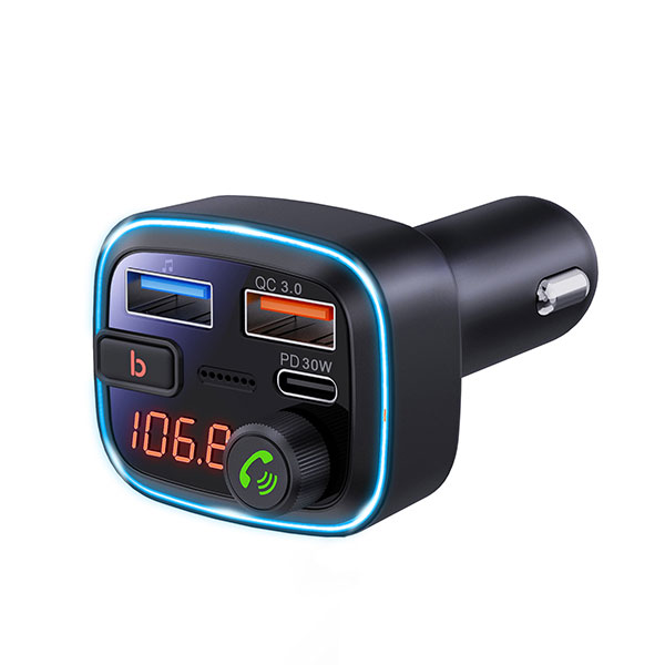Xwave BT 20 FM transmiter za kola,Bluetooth,LED,USB,3D Surround,USB-TypeC PD30W+QC3.0 brzo punjenje - Слика 4