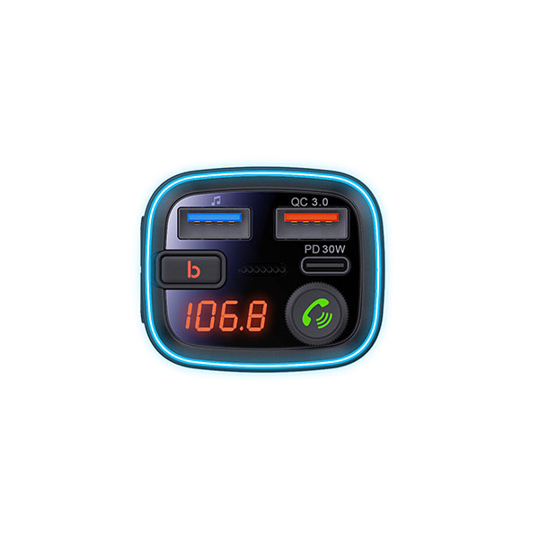 Xwave BT 20 FM transmiter za kola,Bluetooth,LED,USB,3D Surround,USB-TypeC PD30W+QC3.0 brzo punjenje - Слика 3