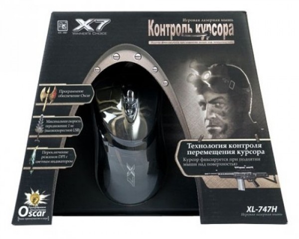 A4 TECH A4-XL-747H A4Tech Gejmerski anti vibrate LASERSKI mis 1000Hz/100-3600Dpi, sa tegovima, USB 123mm - Слика 4