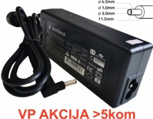 NPA65-195-3330 (DE07) **Gembird punjac za laptop 65W-19.5V-3.33A, 4.5x3.0mm  Black PIN (858)