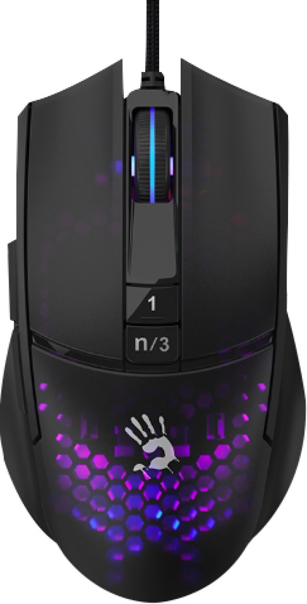 A4 TECH A4-L65 MAX A4Tech Bloody Gejmerski opt. mis, 2000Hz/1000-2000Dpi, Black USB 125mm, Honexcomb - Слика 3