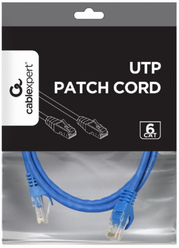 PP6U-1M/B Gembird Mrezni kabl, CAT6 UTP Patch cord 1m blue - Слика 3
