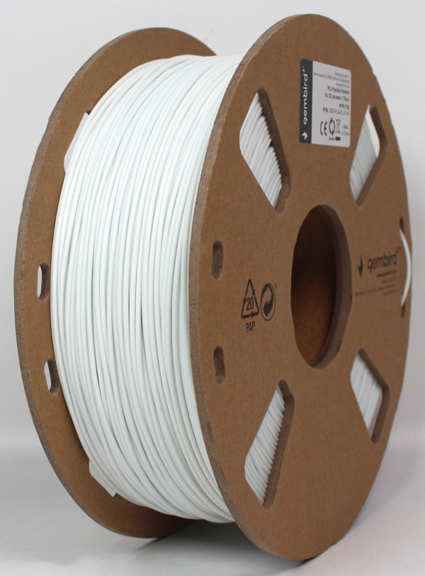 GEMBIRD 3DP-PLA-FL-01-W * PLA FLEXIBILNI Filament za 3D stampac 1.75mm, kotur 1KG WHITE (1910) - Слика 4