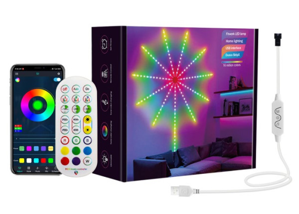 RGB LED vatromet, 10x0.5m+1x1.5m, 156 LED, DC LVT-50/156 - Слика 4